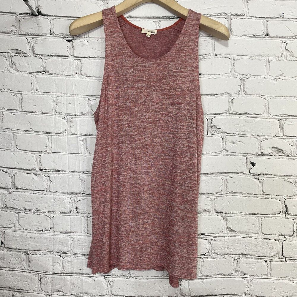 Wilfred Free Aritzia Ornella Jersey Tank Top Size Small Space Dye Rose Side Slit